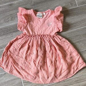Disney Pink Ruffle Sleeve Dress
